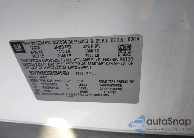 3GYFNBE30ES645459: 43682948