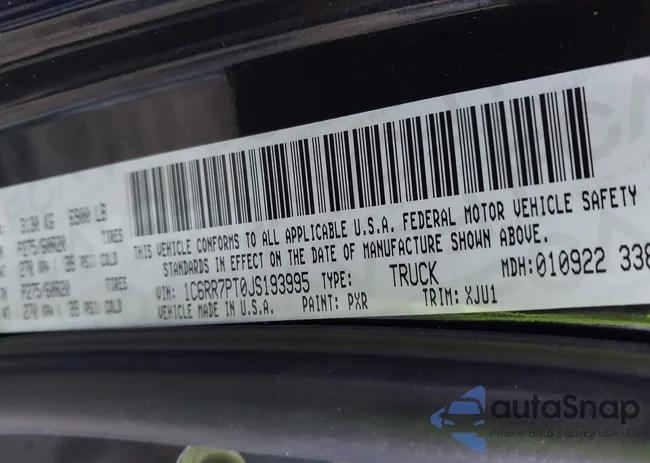 1C6RR7PT0JS193995: 43682997