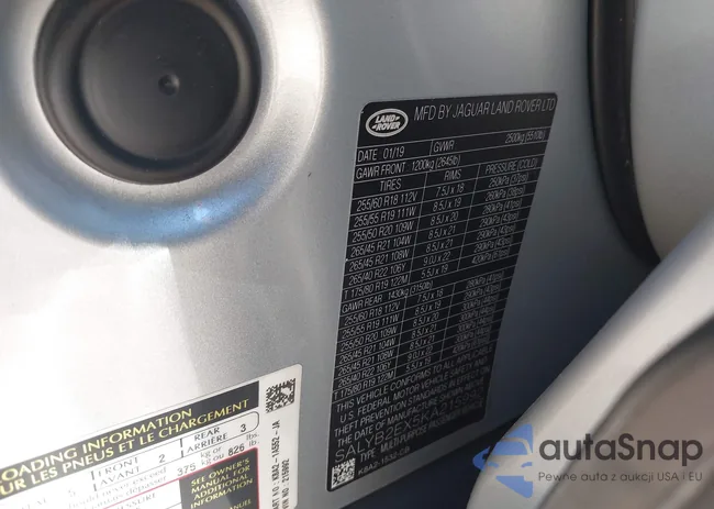 SALYB2EX5KA215992: 43684305