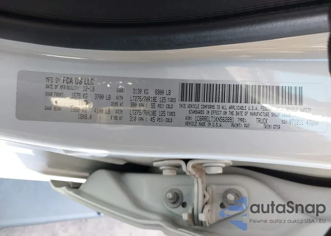 1C6RRELT1KN562891: 43684330