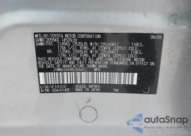 JTMBD33V485206412: 43684371