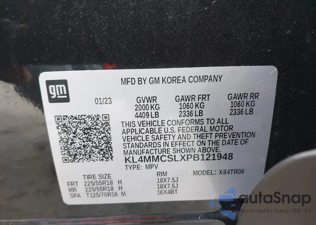 KL4MMCSLXPB121948: 43684527