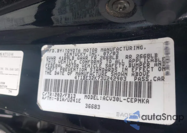 4T1BE32K73U242903: 43683751