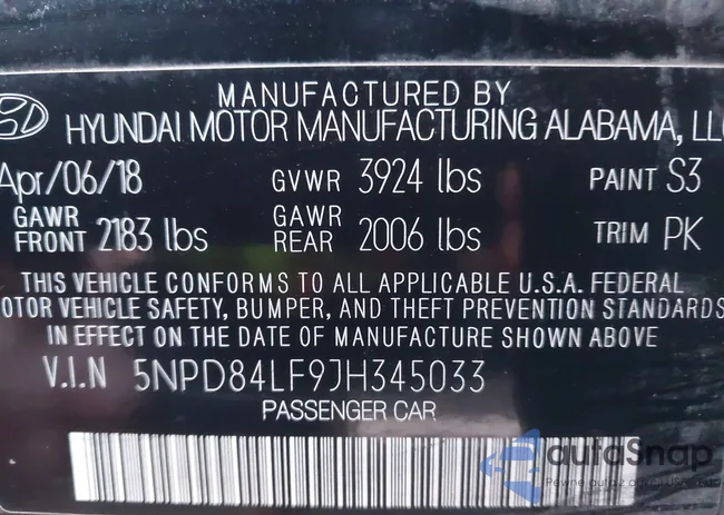 5NPD84LF9JH345033: 43684091