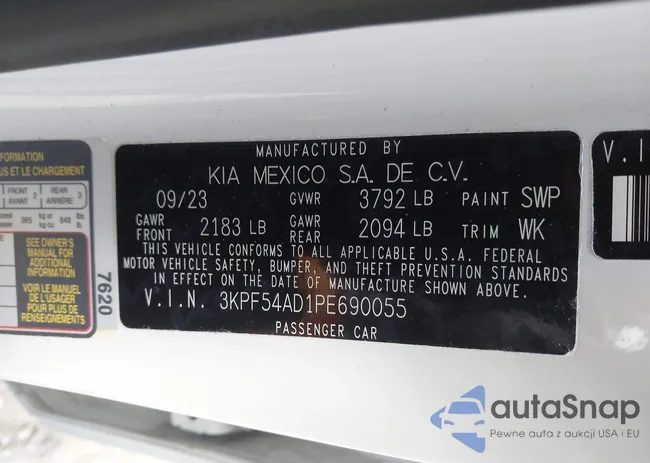 3KPF54AD1PE690055: 43685111