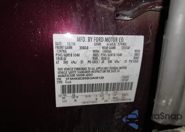 1FMHK8D89BGA08129: 43685131