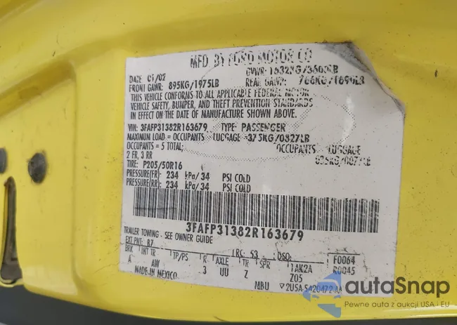 3FAFP31382R163679: 43685392