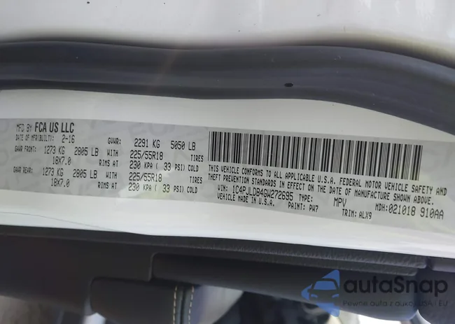 1C4PJLDB4GW272695: 43685430