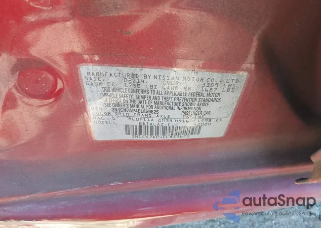 3N1CN7AP4EL859625: 43685509