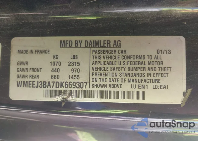 WMEEJ3BA7DK669307: 43685512