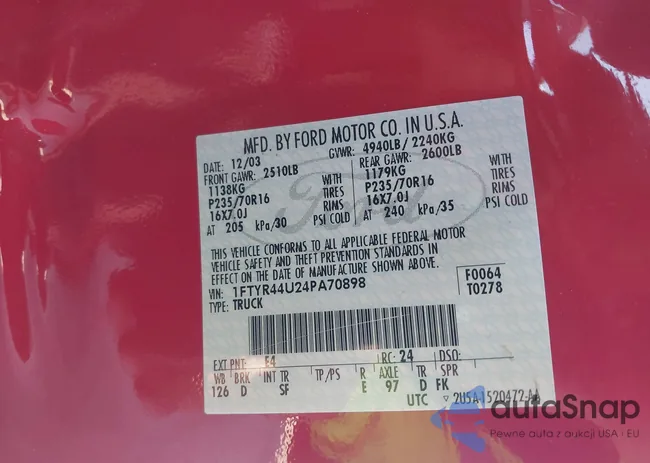 1FTYR44U24PA70898: 43685643