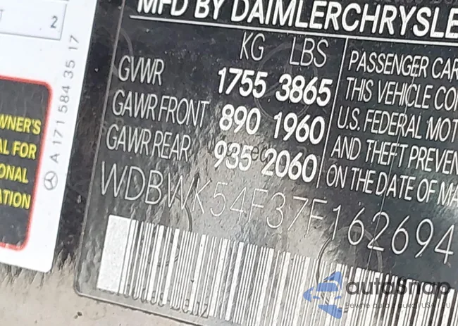 WDBWK54F37F162694: 43684712