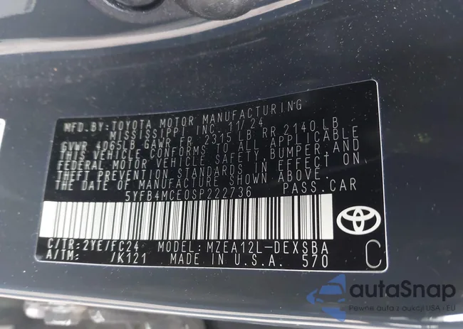 5YFB4MCE0SP222736: 43684731