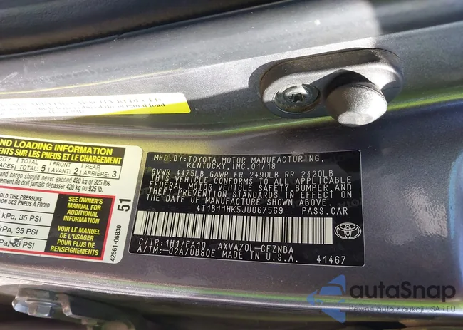 4T1B11HK5JU067569: 43684732