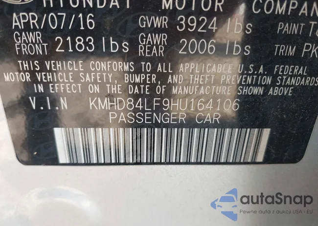 KMHD84LF9HU164106: 43684899