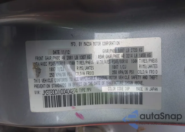 JM3TB3CVXD0404274: 43684909