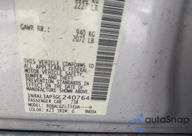 1N4AL3AP3GC240764: 43684946