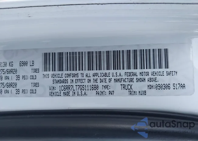 1C6RR7LT7GS111680: 43686239