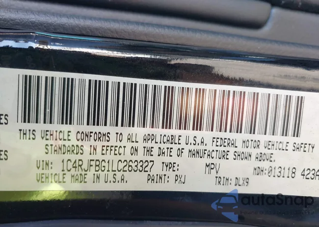 1C4RJFBG1LC263327: 43686334