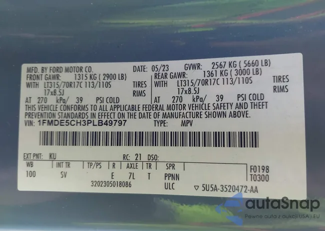 1FMDE5CH3PLB49797: 43686388