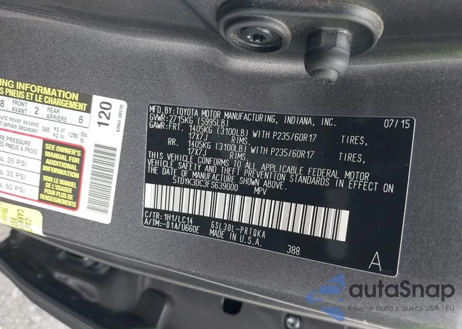 5TDYK3DC3FS639000: 43686432