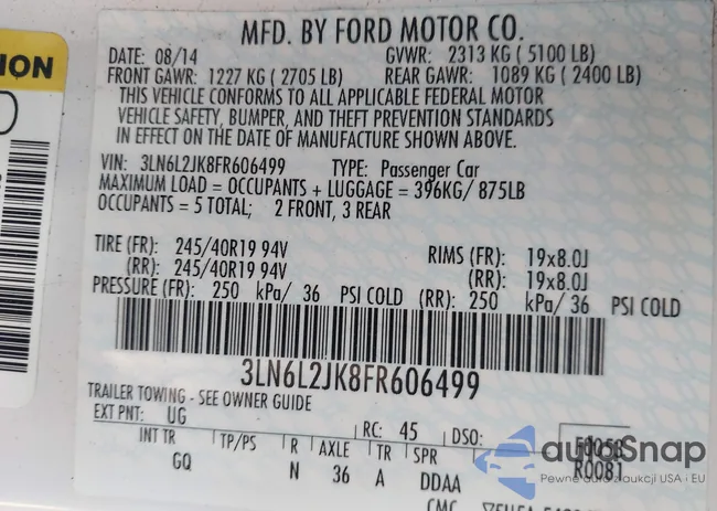 3LN6L2JK8FR606499: 43686484