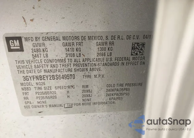 3GYFNBE37GS561674: 43686496