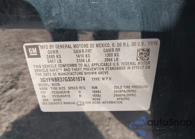 3GYFNBE37GS561674: 43686496