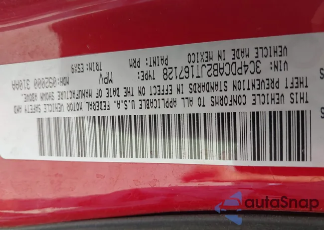 3C4PDCAB2JT167128: 43686579