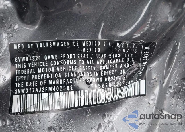 3VWD17AJ2FM402362: 43686590