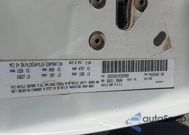 1B3ES26C24D583989: 43686609