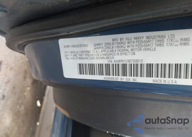 4S4BP61C687358010: 43686677