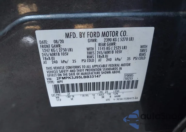 2FMPK3J95LBB33147: 43685808