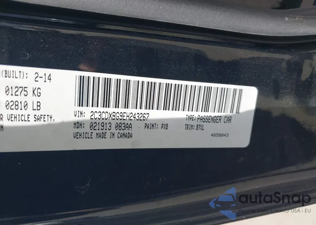 2C3CDXBG9EH243267: 43685838