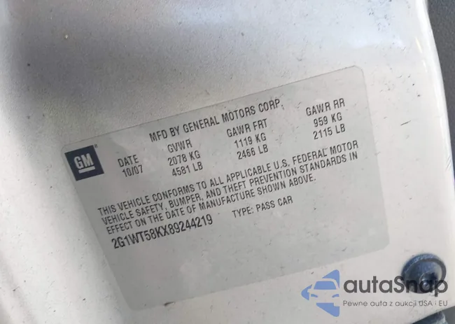 2G1WT58KX89244219: 43685907