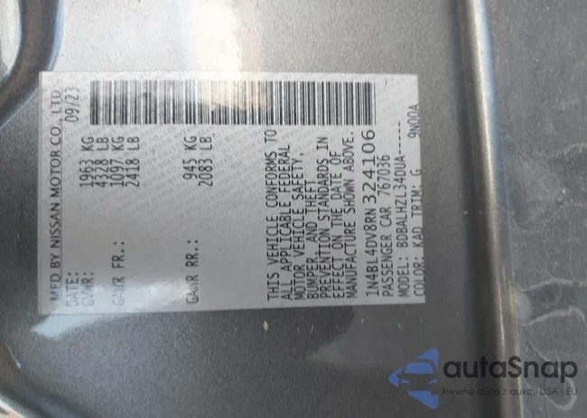 1N4BL4DV8RN324106: 43685936