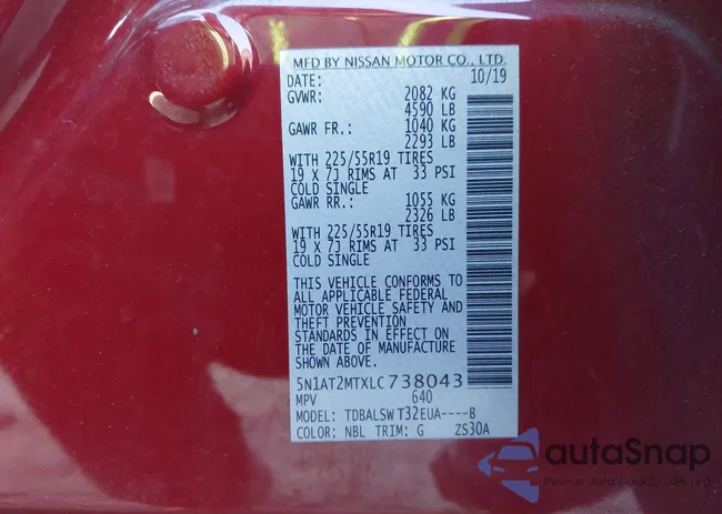 5N1AT2MTXLC738043: 43685941