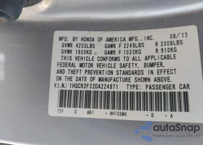 1HGCR2F32DA224971: 43685995