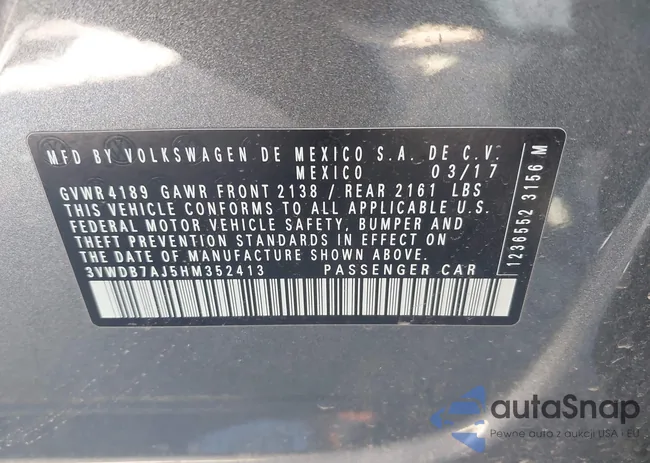 3VWDB7AJ5HM352413: 43687117