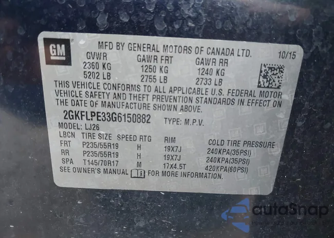 2GKFLPE33G6150882: 43687124