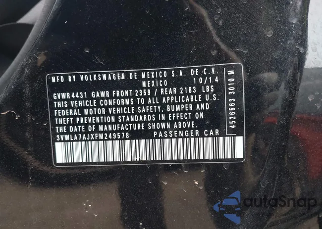 3VWLA7AJXFM249578: 43687391