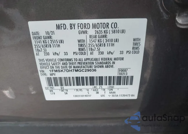 1FMSK7DH7MGC29036: 43687693