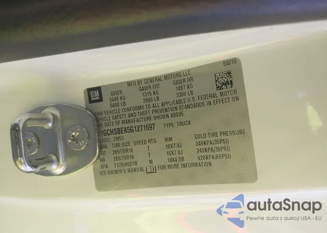 1GCHSBEA5G1271697: 43686751