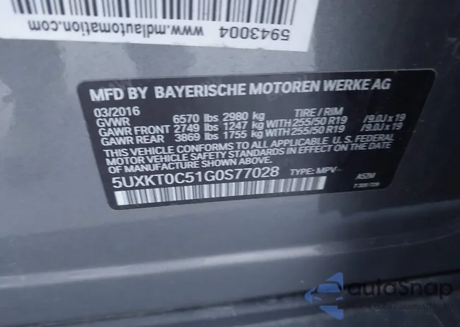 5UXKT0C51G0S77028: 43686788