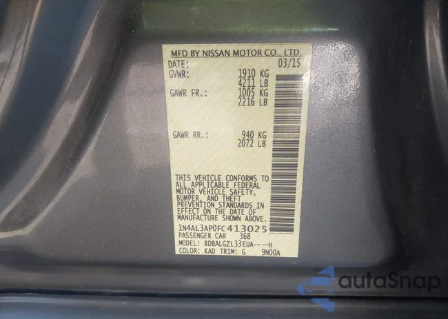 1N4AL3AP0FC413025: 43686884