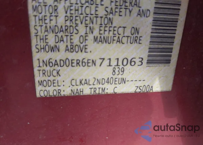 1N6AD0ER6EN711063: 43686889