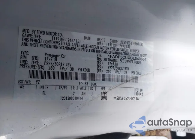 1FADP5CUXDL549661: 43686896