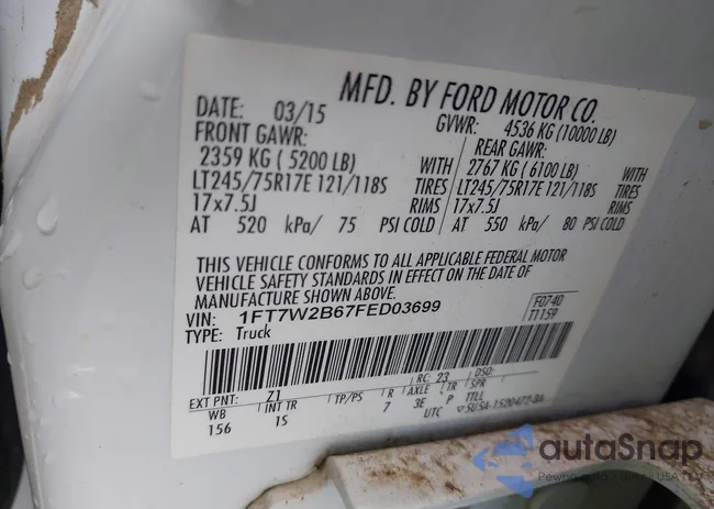 1FT7W2B67FED03699: 43686906