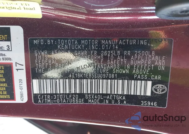 4T1BK1EB5EU097081: 43688143