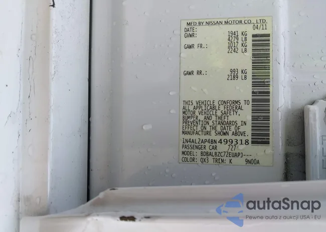 1N4AL2AP4BN499318: 43688153